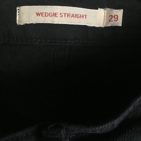 Levi's Women's Wedgie Straight Leg Denim Jeans Black Size 29 - Picture 3 of 4